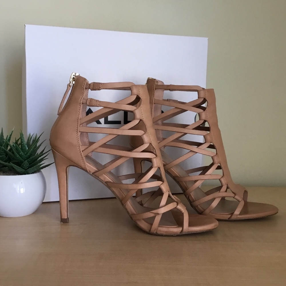 Aldo | Sexy Tan/Nude Strappy Heel Sandals 💋